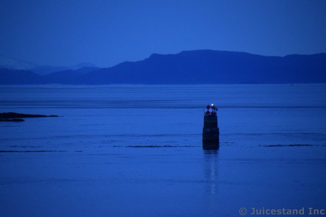 Small Light Tower in the Waters of Alaska in the Alexander Archipelago near Ketchikan
