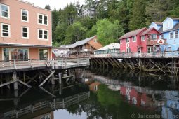 Reflections of Creek Street Buildings in the Pond