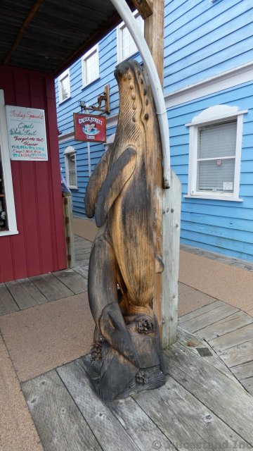 Whale Carving on Creek St Ketchikan
