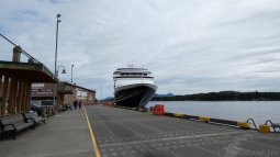 Cruise Ship Docked Next to Tongass Trading Co Ketchikan Alaska