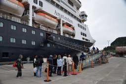 Gangway at Ketchikan Alaska Cruise Terminal to Board MS Amsterdam