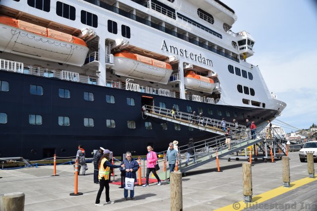 Holland America Amsterdam Cruise Ship Docked in Ketchikan Alaska
