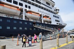 Holland America Amsterdam Cruise Ship Docked in Ketchikan Alaska