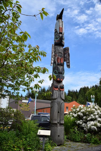 Chief Kyan Totem Pole at Whale Park Ketchikan
