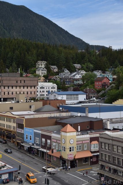 Dock St & Houses in the Hills of Ketchikan Alaska