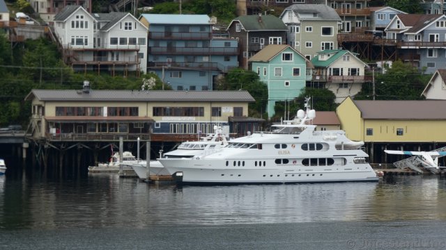 Elisa Yacht docked in Ketchikan Alaska