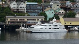Elisa Yacht docked in Ketchikan Alaska