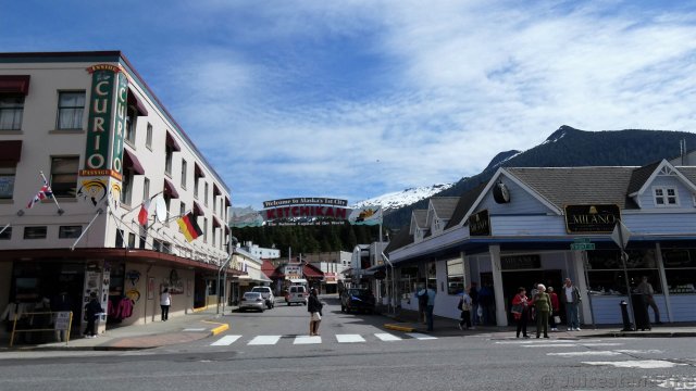 Intersection of Front Street and Mission Street in Ketchikan Alaska

