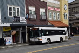 Ketchikan Free Shuttle Bus Parked on Front Street