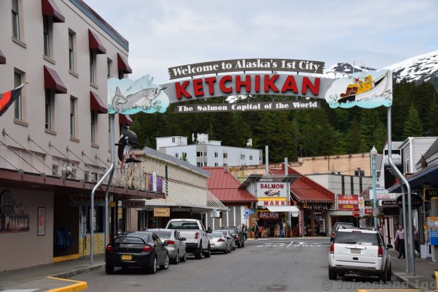 Ketchikan Welcome Sign on Mission Street
