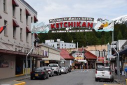 Ketchikan Welcome Sign on Mission Street
