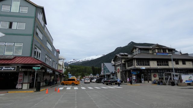 Looking North on Spruce Mill Way in Ketchikan

