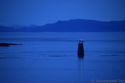 Small Light Tower in the Waters of Alaska in the Alexander Archipelago near Ketchikan