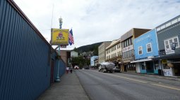 Stores on Front Street Ketchikan next to Berth 3