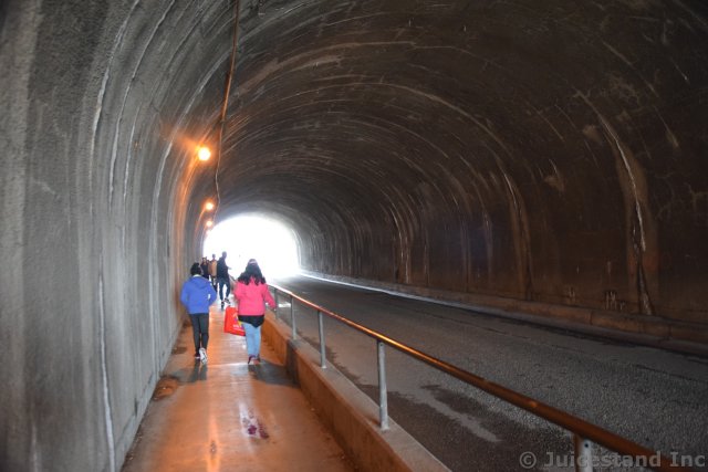 Walking in the Front St Tunnel Ketchikan
