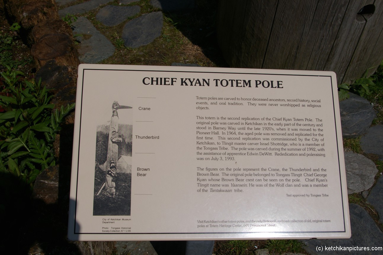 Chief Kyan Totem Pole sign in Ketchikan Alaska.jpg
