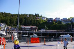 Coming down the ramp to shore of Ketchikan from NCL Pearl.jpg