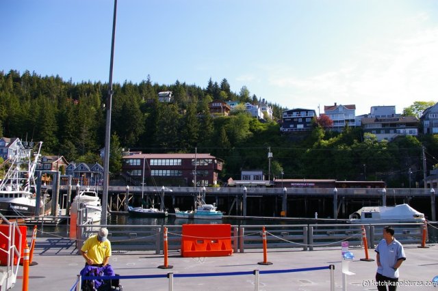 Coming down the ramp to shore of Ketchikan from NCL Pearl.jpg
