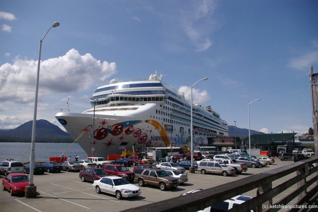 NCL Pearl at Ketchikan as part of Alaskan cruise.jpg
