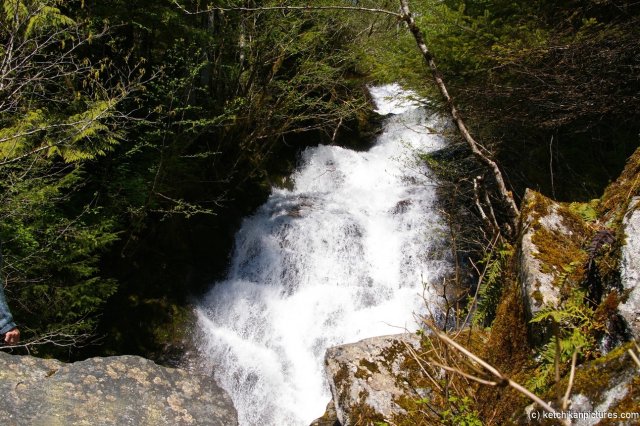 Rainbow waterfall in Ketchikan Alaska.jpg