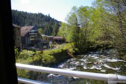 Stream and houses along the river bank at Ketchikan Alaska.jpg