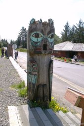 Wood carving of a large eye owl in Ketchikan.jpg