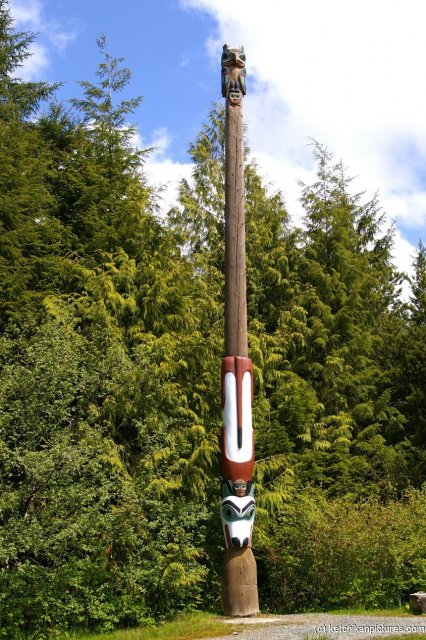 Totem pole with owl on top in Ketchikan.jpg
