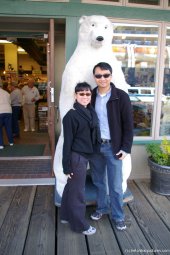David and Joann and white polar bear in Ketchikan.jpg

