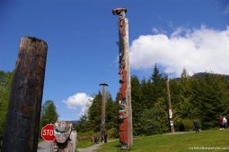 Animals and spirit totem pole in Ketchikan.jpg